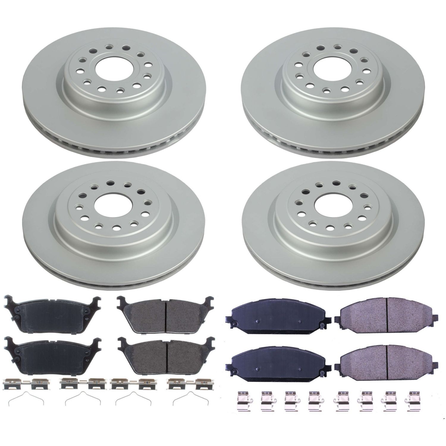 Evolution Coated Rotor And Low-Dust Ceramic Brake Pad Kit