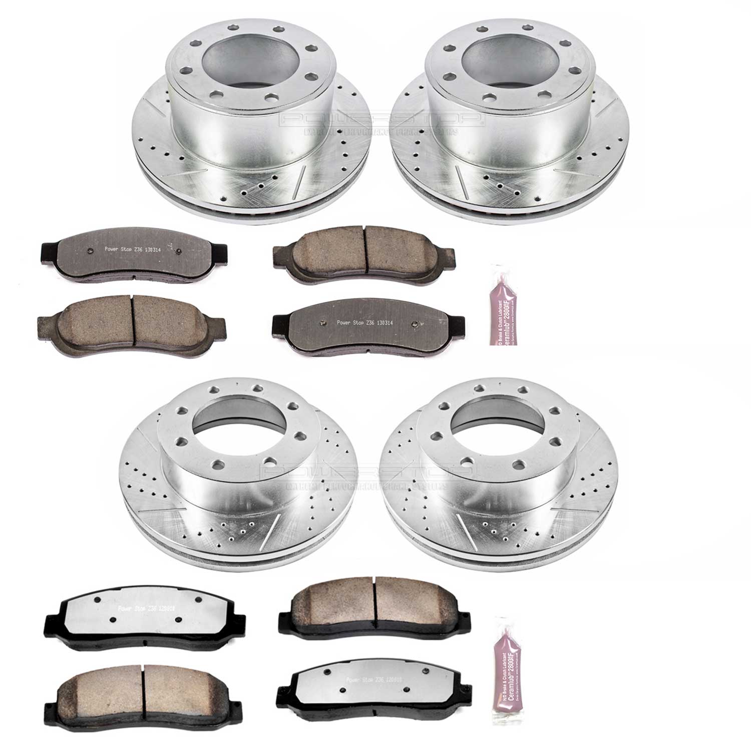 Z36 Truck and SUV Carbon-Fiber Ceramic Brake Pad and Drilled & Slotted Rotor Kit