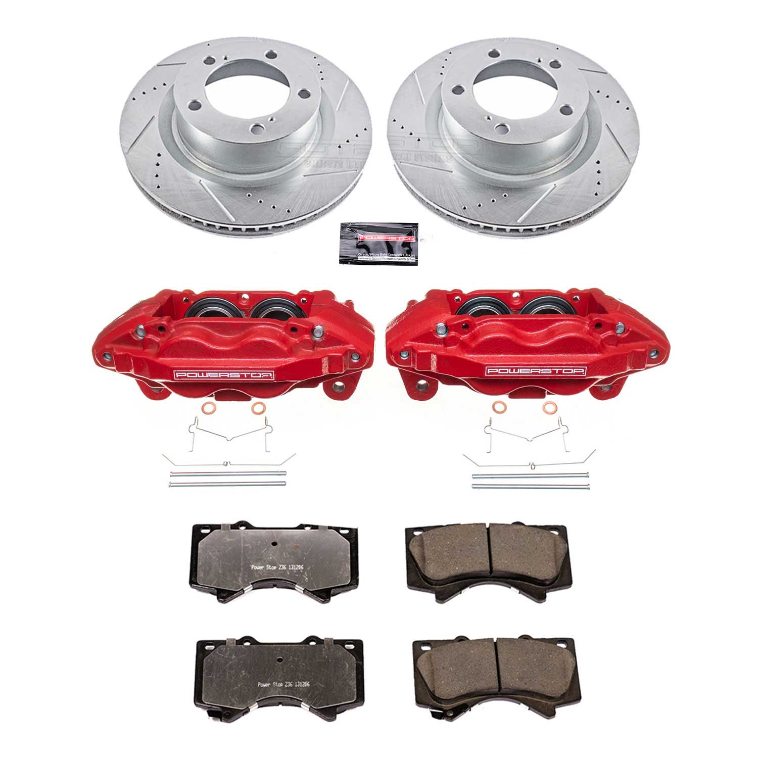 Z36 Truck and SUV Ceramic Brake Pad, Drilled & Slotted Rotor, and Caliper Kit