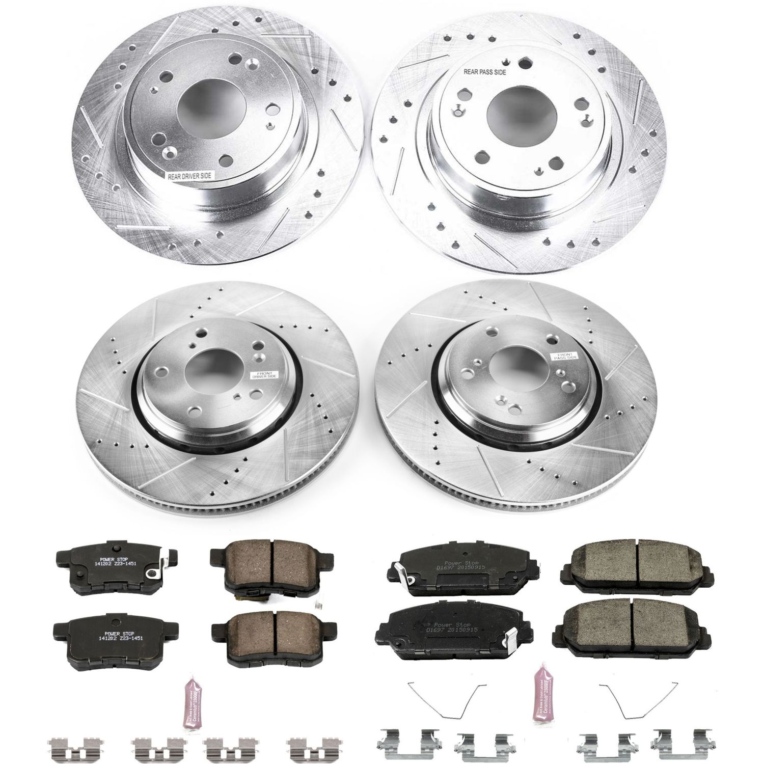 Z23 Daily Driver Carbon-Fiber Ceramic Brake Pad and Drilled & Slotted Rotor Kit