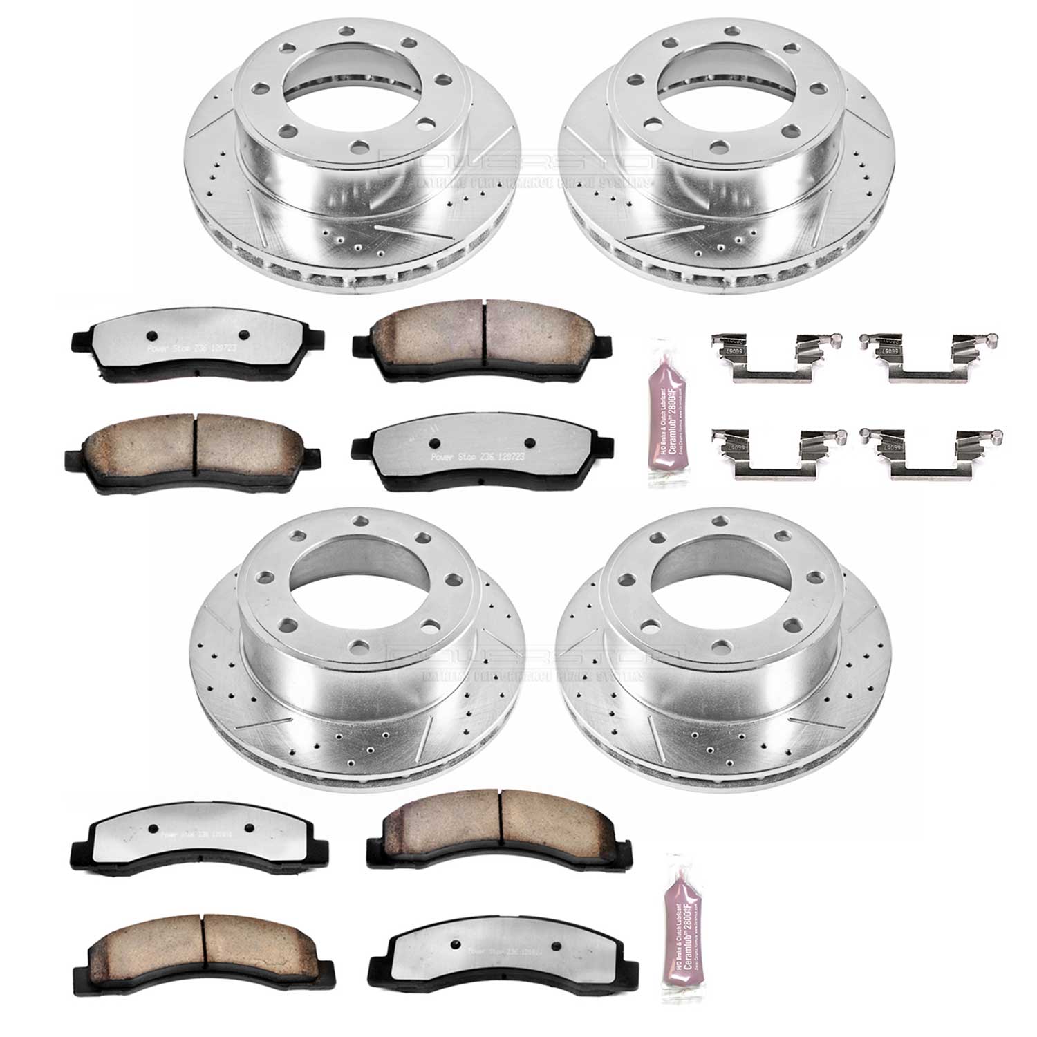 Z36 Truck and SUV Carbon-Fiber Ceramic Brake Pad and Drilled & Slotted Rotor Kit