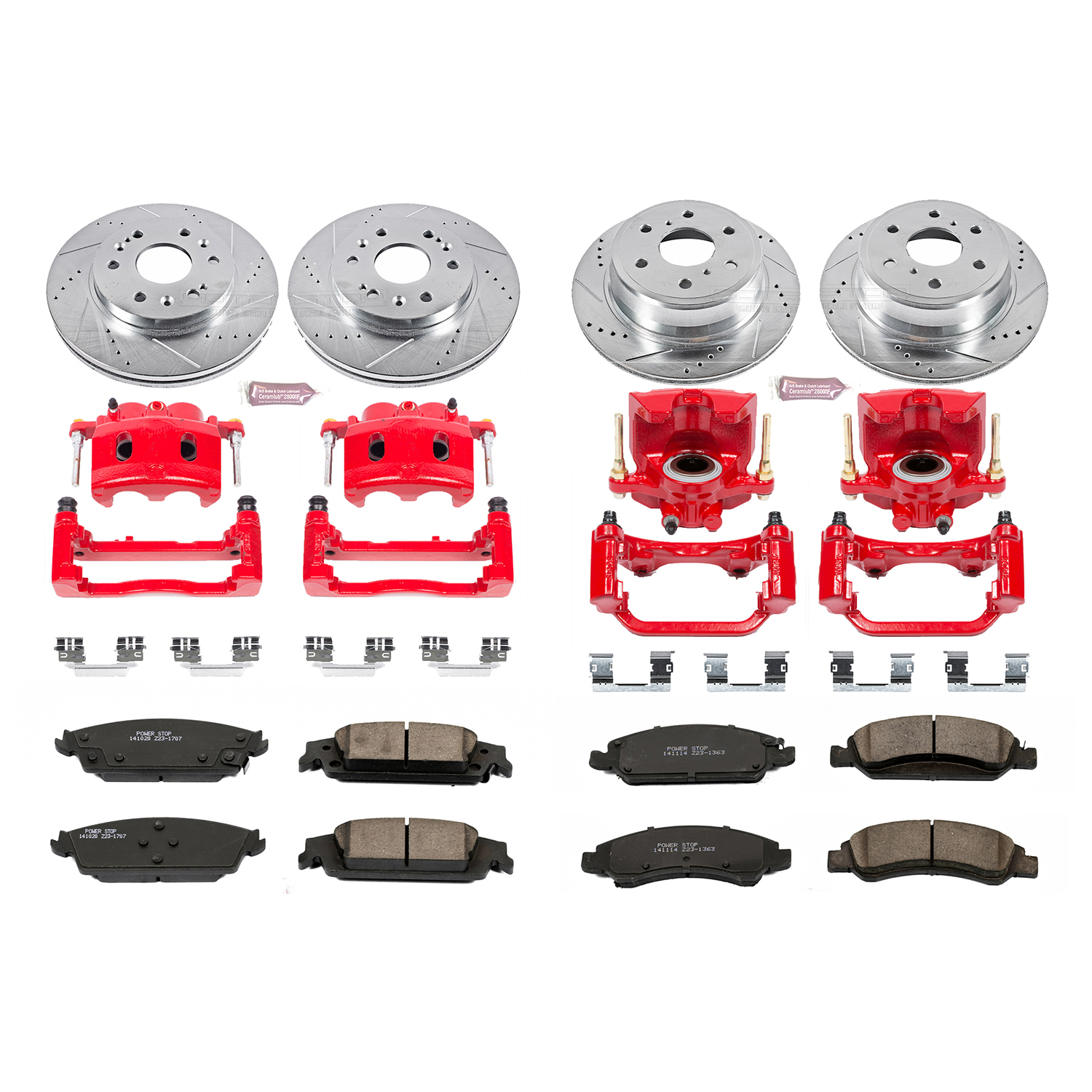 Z23 Daily Driver Carbon-Fiber Ceramic Pads Drilled & Slotted Rotor & Caliper Kit