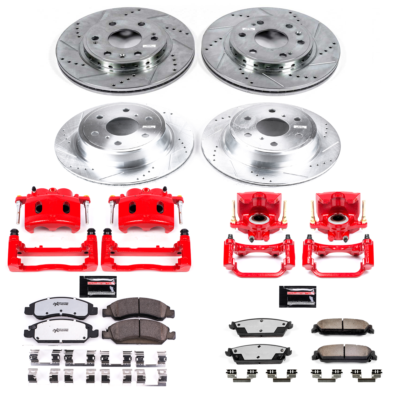 Z36 Truck and SUV Ceramic Brake Pad, Drilled & Slotted Rotor, and Caliper Kit