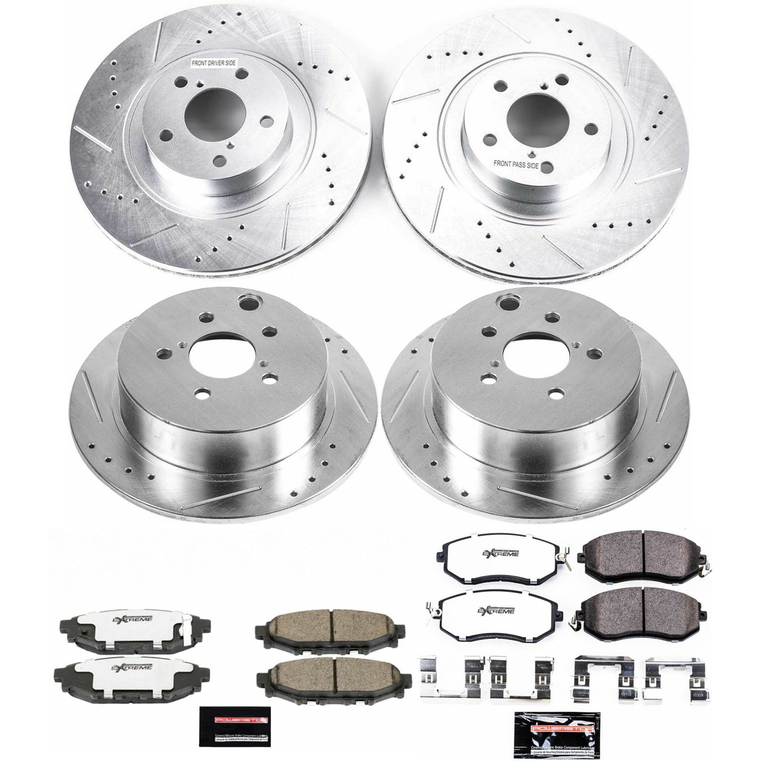 Z26 Street Performance Ceramic Brake Pad and Drilled & Slotted Rotor Kit