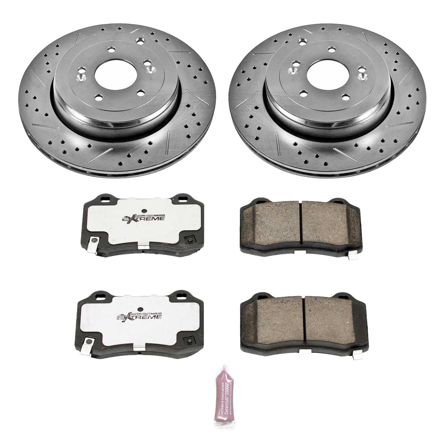 Z26 Street Performance Ceramic Brake Pad and Drilled & Slotted Rotor Kit