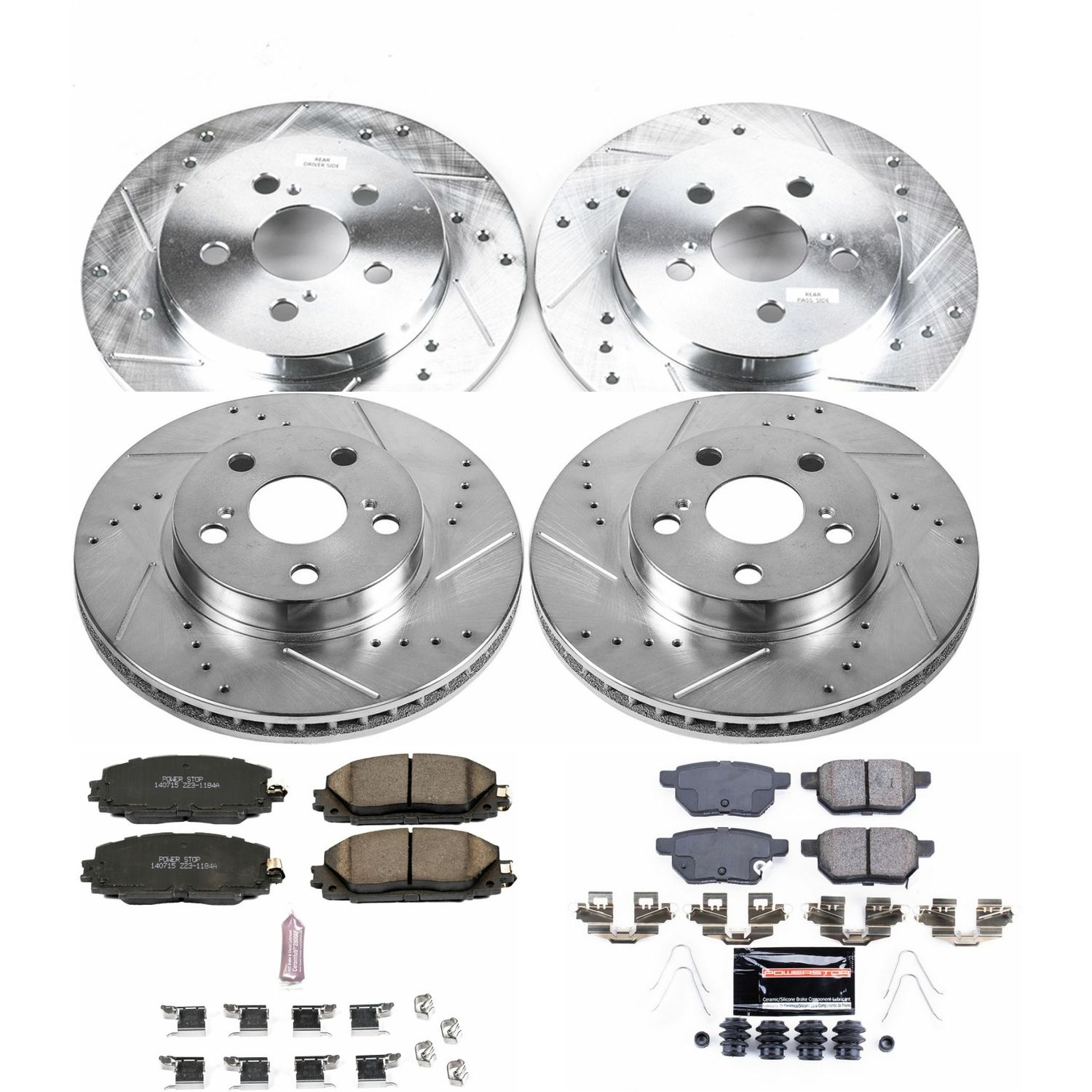 Z23 Daily Driver Carbon-Fiber Ceramic Brake Pad and Drilled & Slotted Rotor Kit