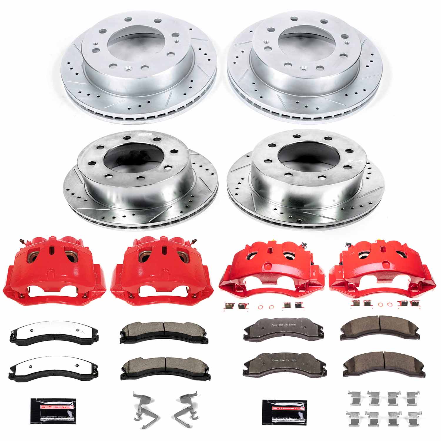 Z36 Truck and SUV Ceramic Brake Pad, Drilled & Slotted Rotor, and Caliper Kit