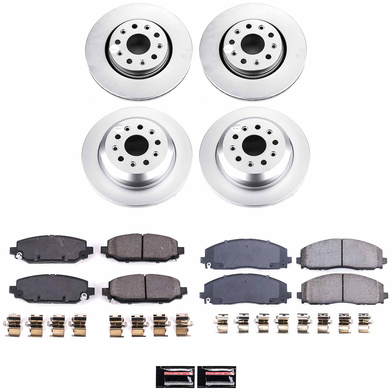 Evolution Coated Rotor And Low-Dust Ceramic Brake Pad Kit