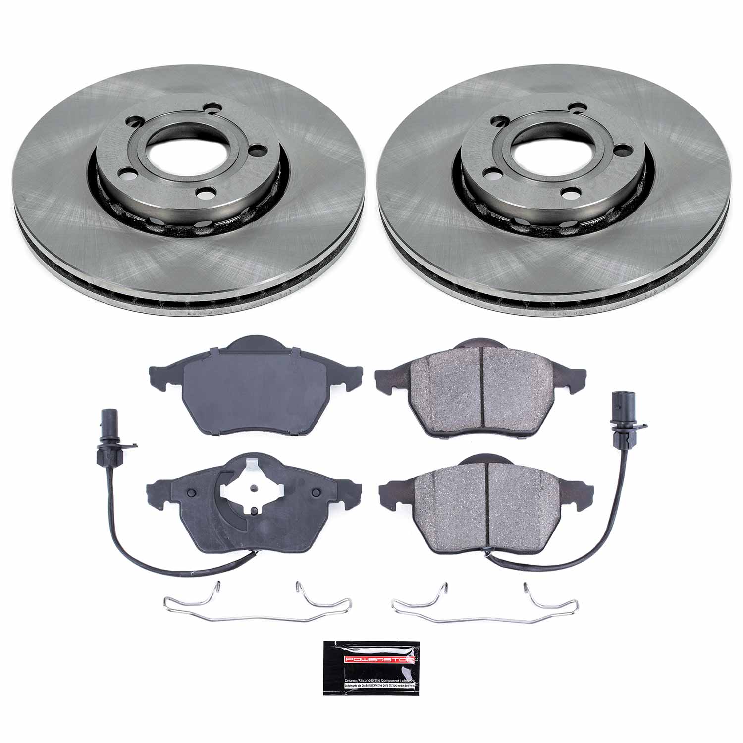 Oe Stock Replacement Low-Dust Ceramic Brake Pad And Rotor Kit