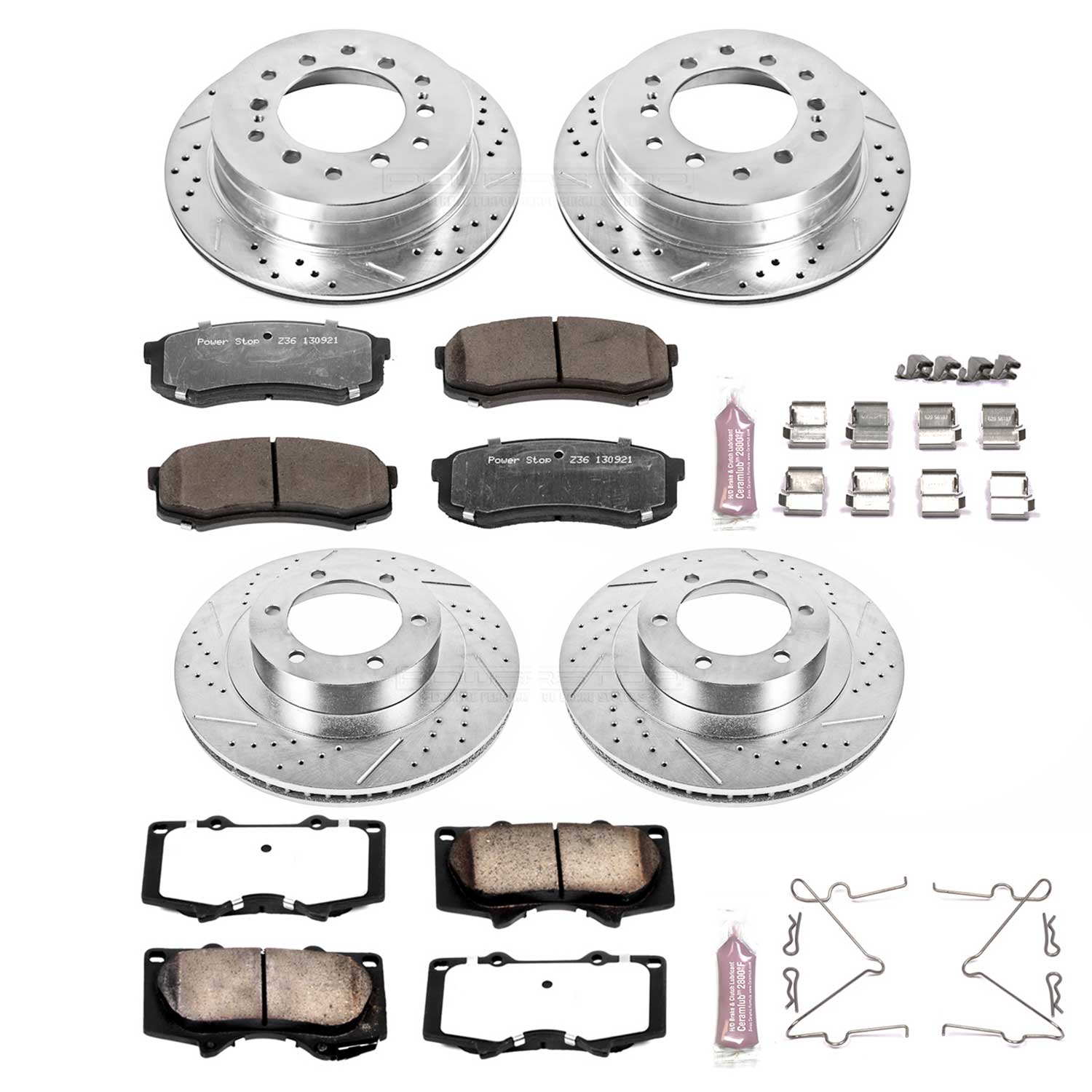 Z36 Truck and SUV Carbon-Fiber Ceramic Brake Pad and Drilled & Slotted Rotor Kit