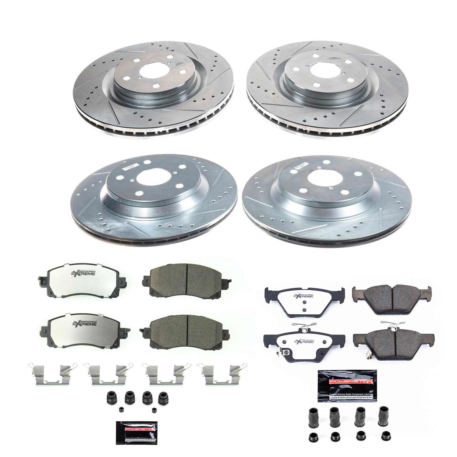Z26 Street Performance Ceramic Brake Pad and Drilled & Slotted Rotor Kit