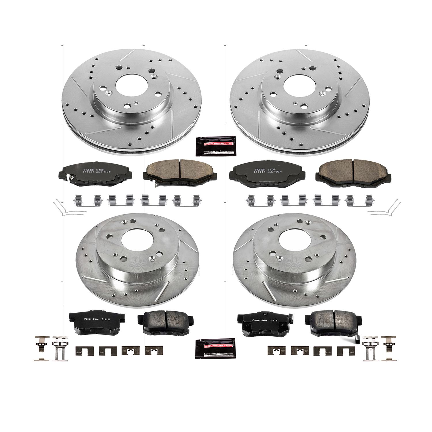 Z23 Daily Driver Carbon-Fiber Ceramic Brake Pad and Drilled & Slotted Rotor Kit