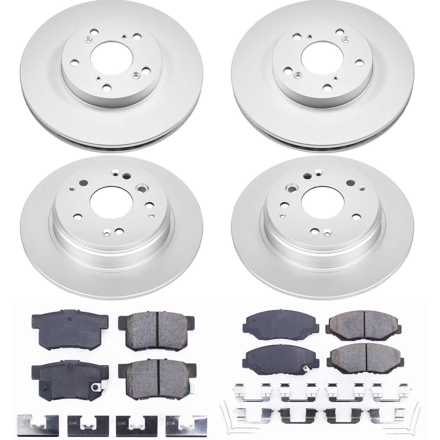 Evolution Coated Rotor And Low-Dust Ceramic Brake Pad Kit
