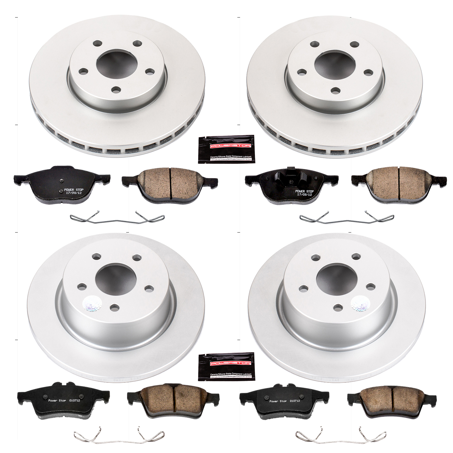 Evolution Coated Rotor And Low-Dust Ceramic Brake Pad Kit
