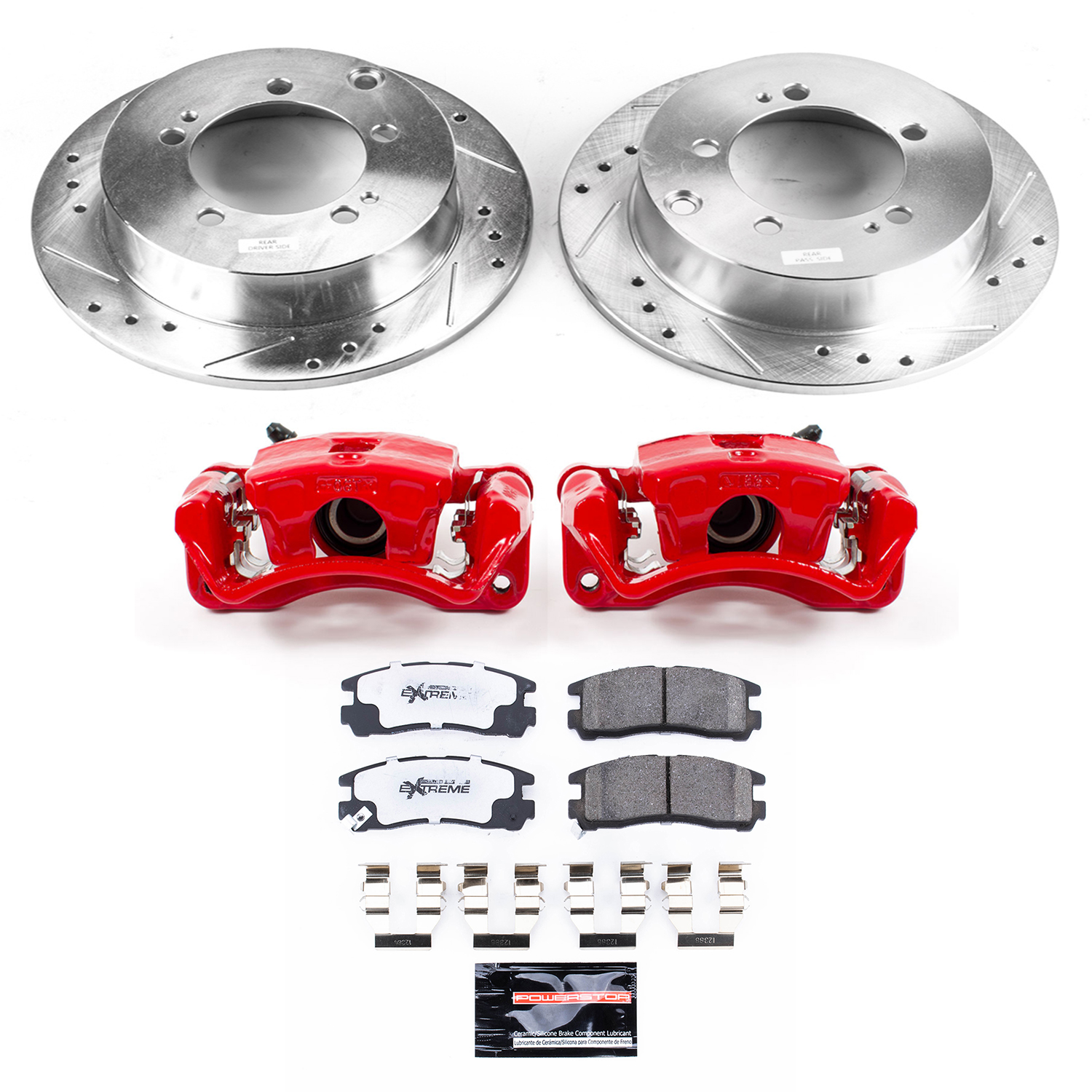 Z26 Street Performance Ceramic Brake Pad, Drilled Slotted Rotor, and Caliper Kit