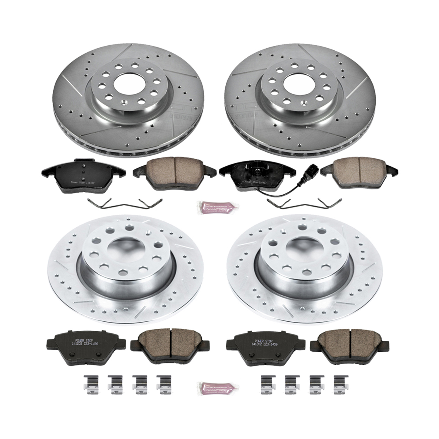 Z23 Daily Driver Carbon-Fiber Ceramic Brake Pad and Drilled & Slotted Rotor Kit