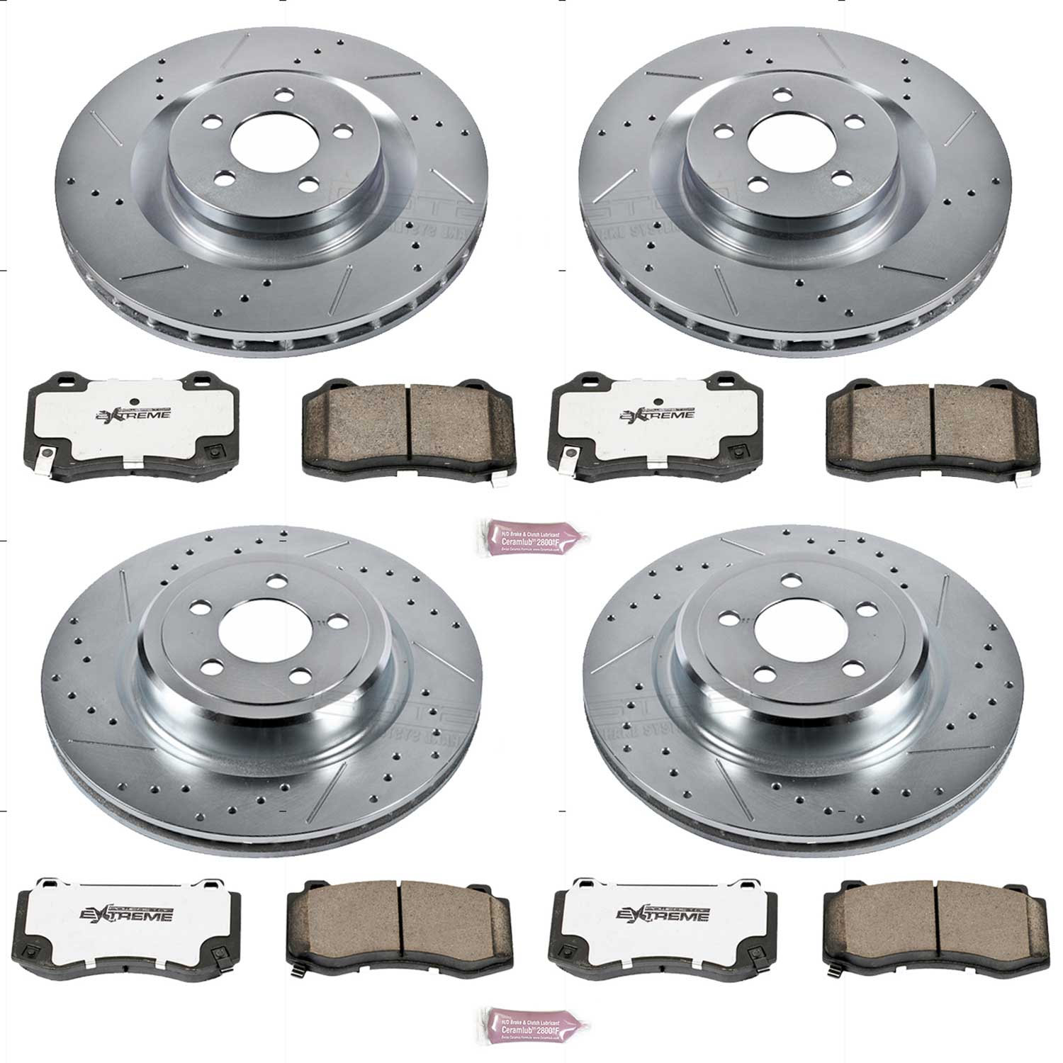 Z26 Street Performance Ceramic Brake Pad and Drilled & Slotted Rotor Kit
