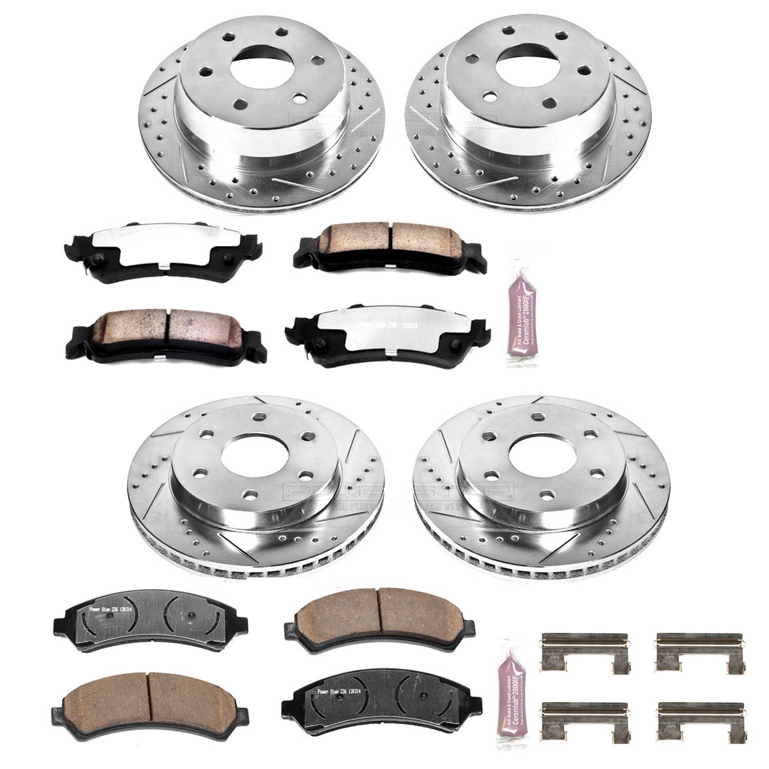 Z36 Truck and SUV Carbon-Fiber Ceramic Brake Pad and Drilled & Slotted Rotor Kit
