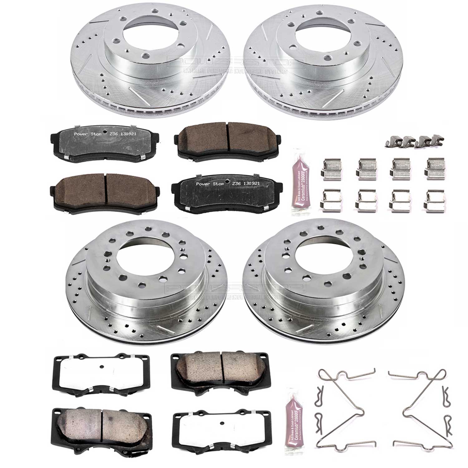 Z36 Truck and SUV Carbon-Fiber Ceramic Brake Pad and Drilled & Slotted Rotor Kit
