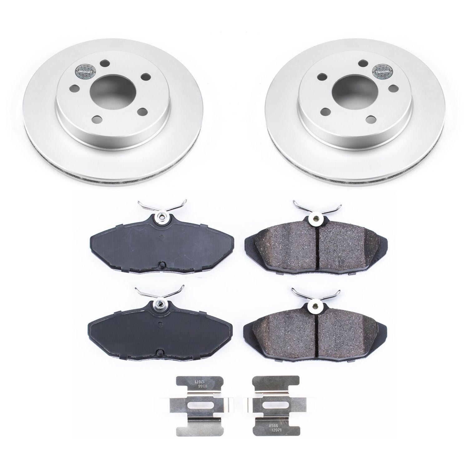 Evolution Coated Rotor And Low-Dust Ceramic Brake Pad Kit