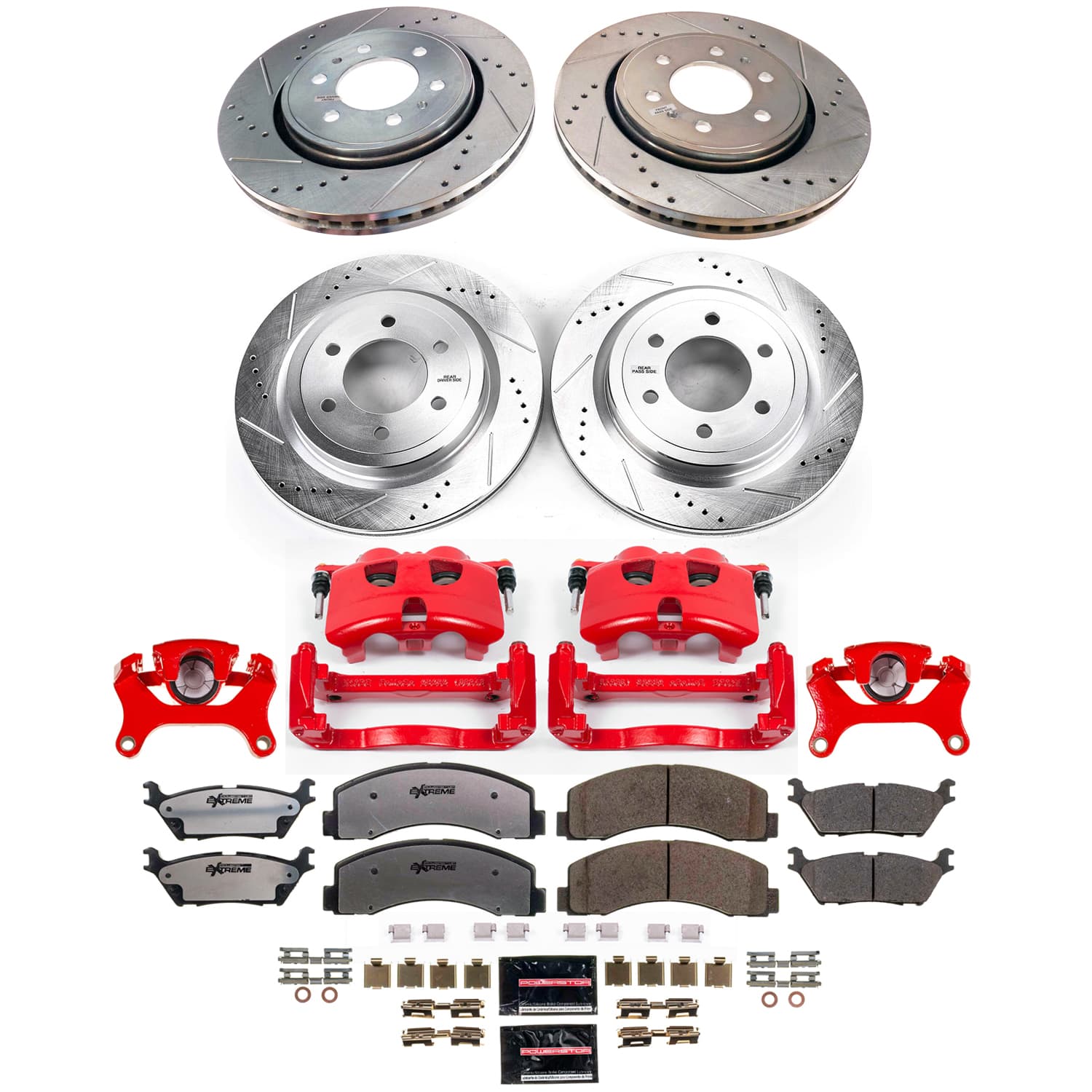 Z36 Truck and SUV Ceramic Brake Pad, Drilled & Slotted Rotor, and Caliper Kit