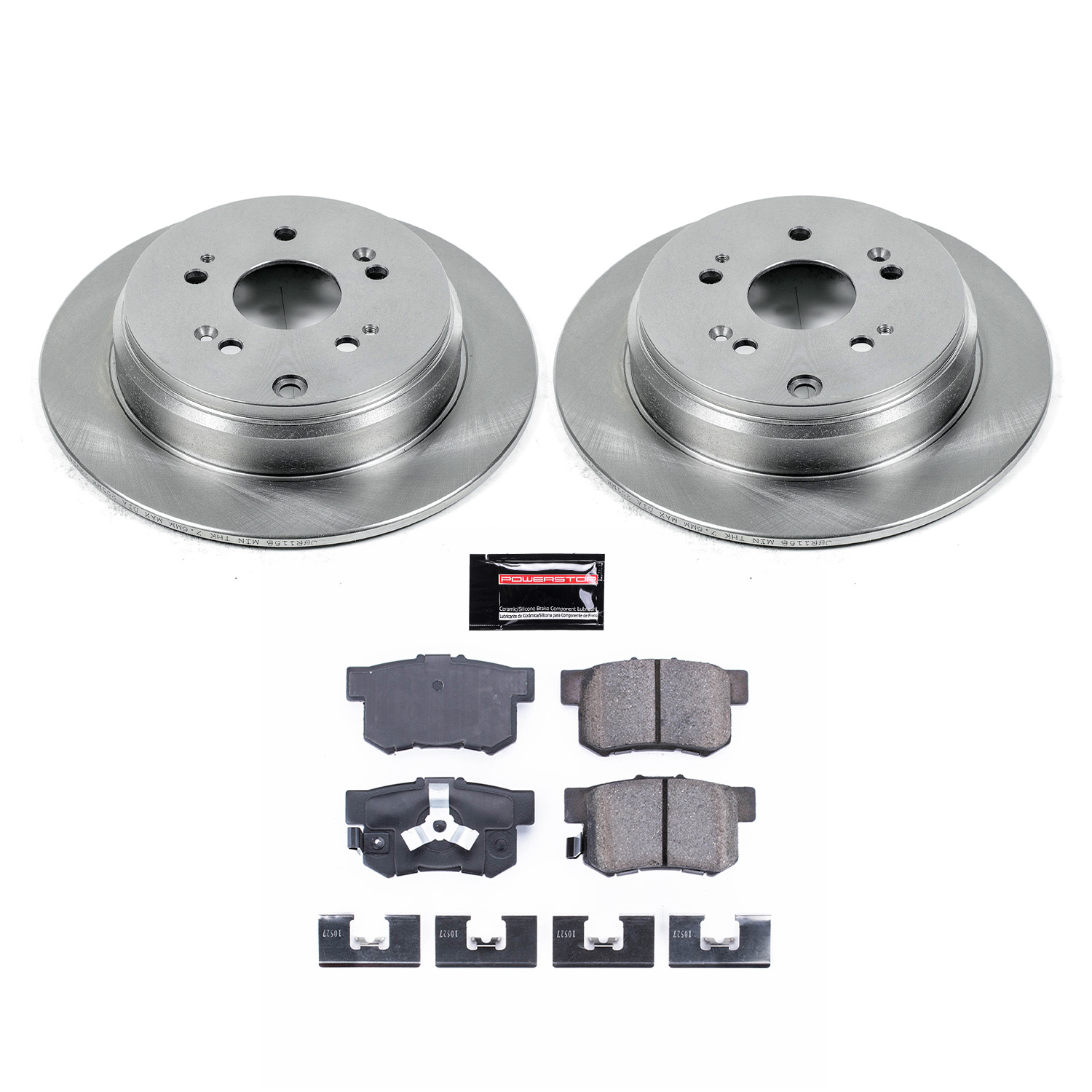 Oe Stock Replacement Low-Dust Ceramic Brake Pad And Rotor Kit
