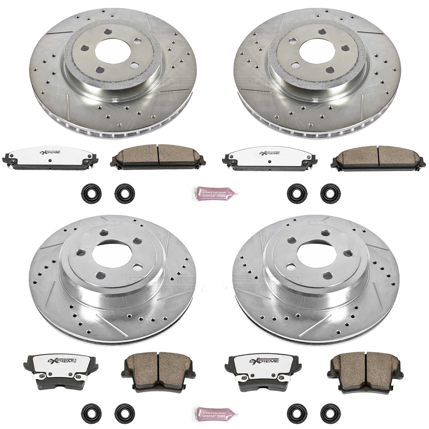 Z26 Street Performance Ceramic Brake Pad and Drilled & Slotted Rotor Kit