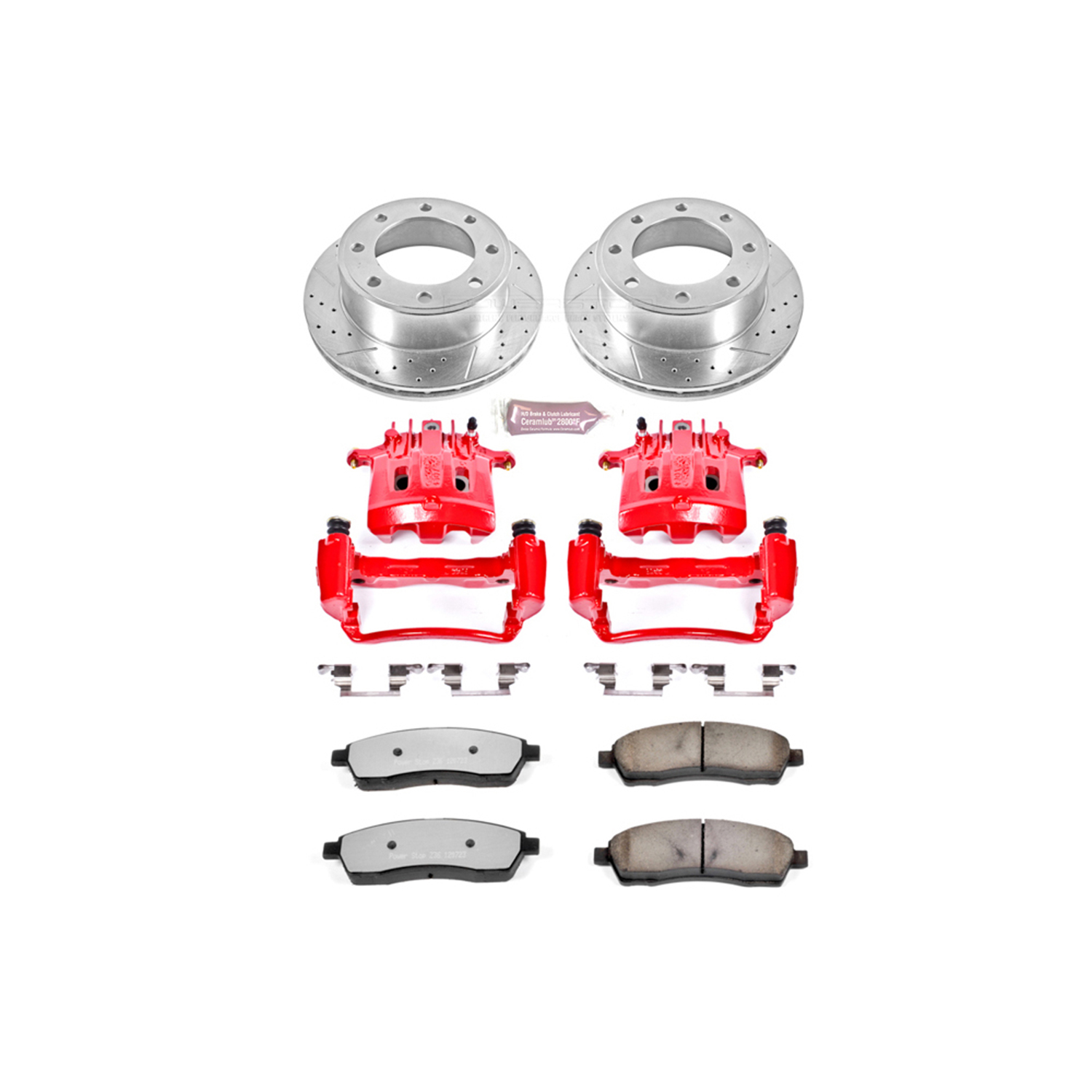 Z36 Truck and SUV Ceramic Brake Pad, Drilled & Slotted Rotor, and Caliper Kit