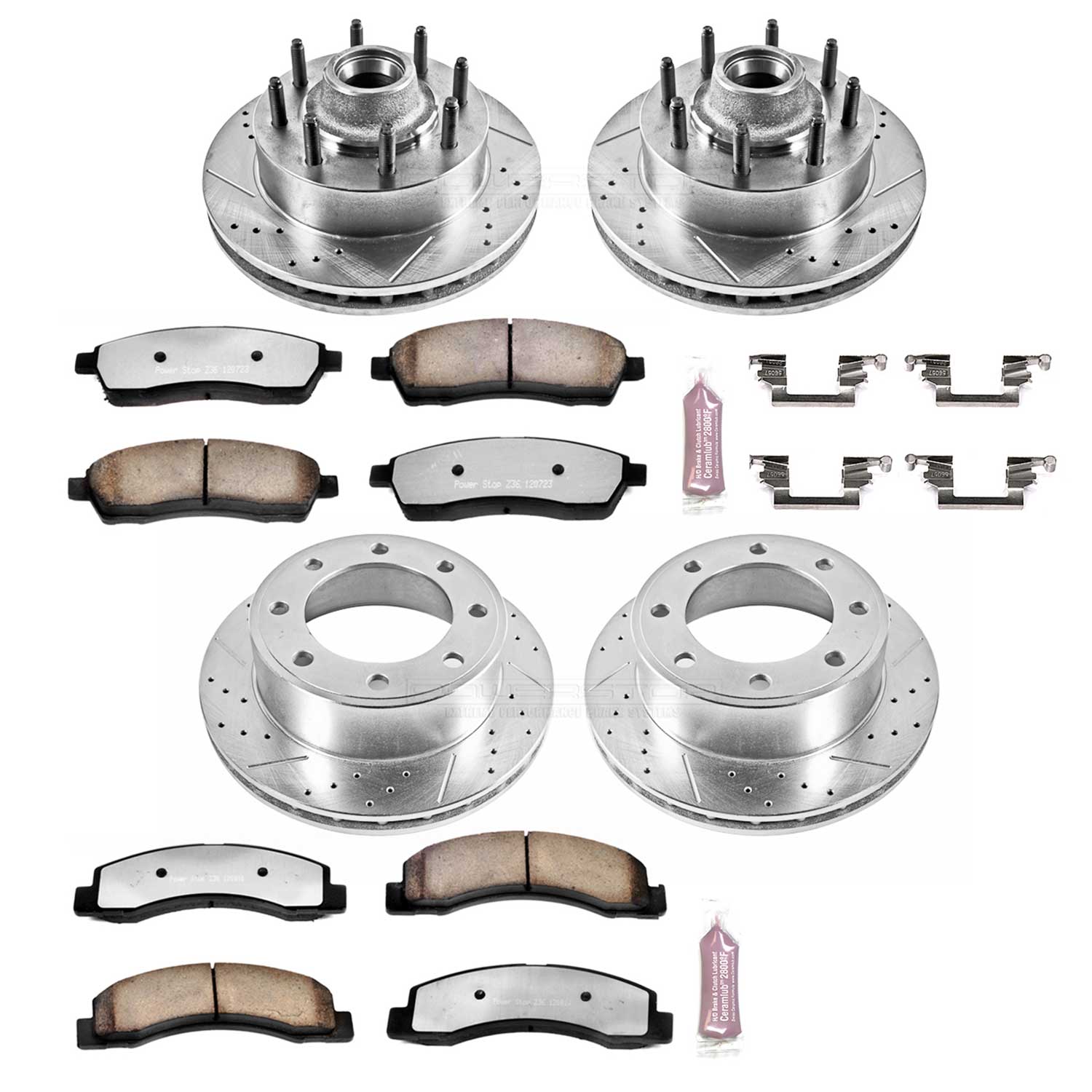 Z36 Truck and SUV Carbon-Fiber Ceramic Brake Pad and Drilled & Slotted Rotor Kit