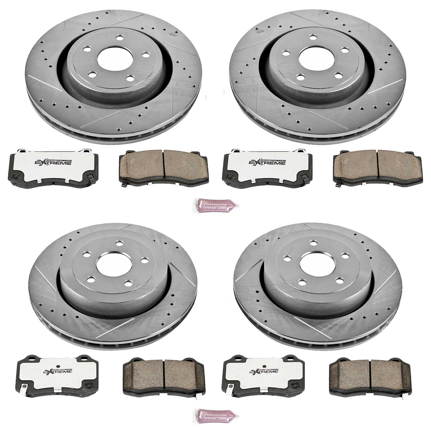 Z26 Street Performance Ceramic Brake Pad and Drilled & Slotted Rotor Kit
