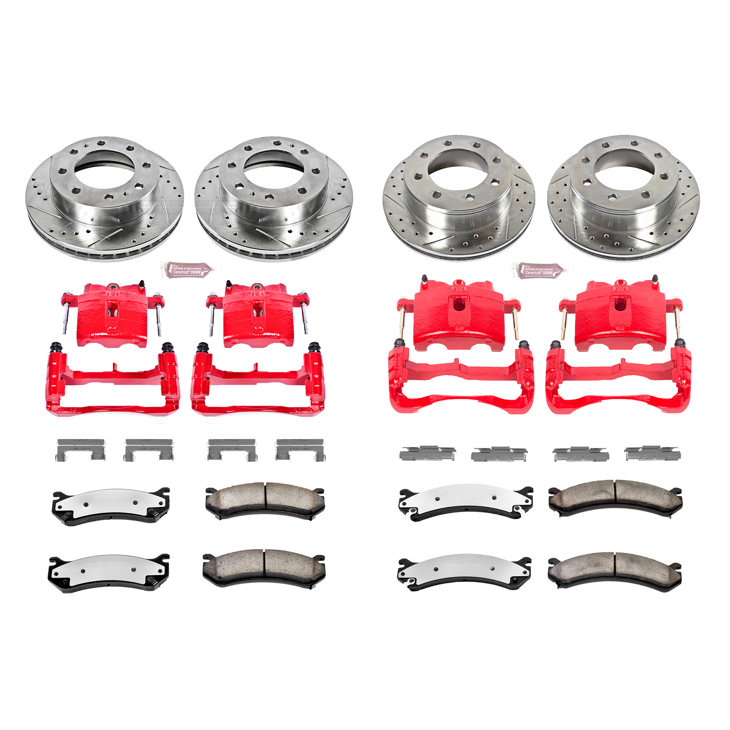 Z36 Truck and SUV Ceramic Brake Pad, Drilled & Slotted Rotor, and Caliper Kit