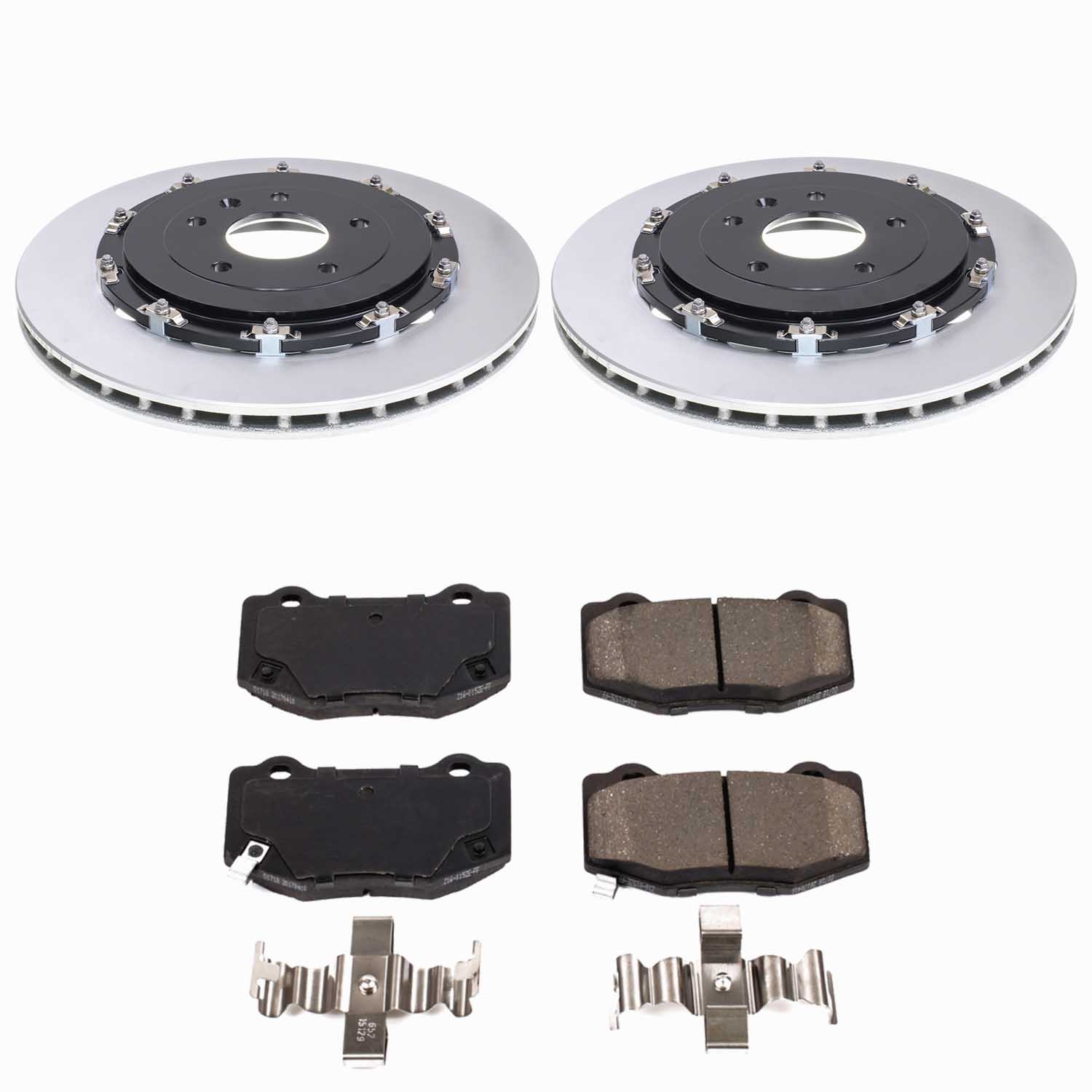 Evolution Coated Rotor And Low-Dust Ceramic Brake Pad Kit