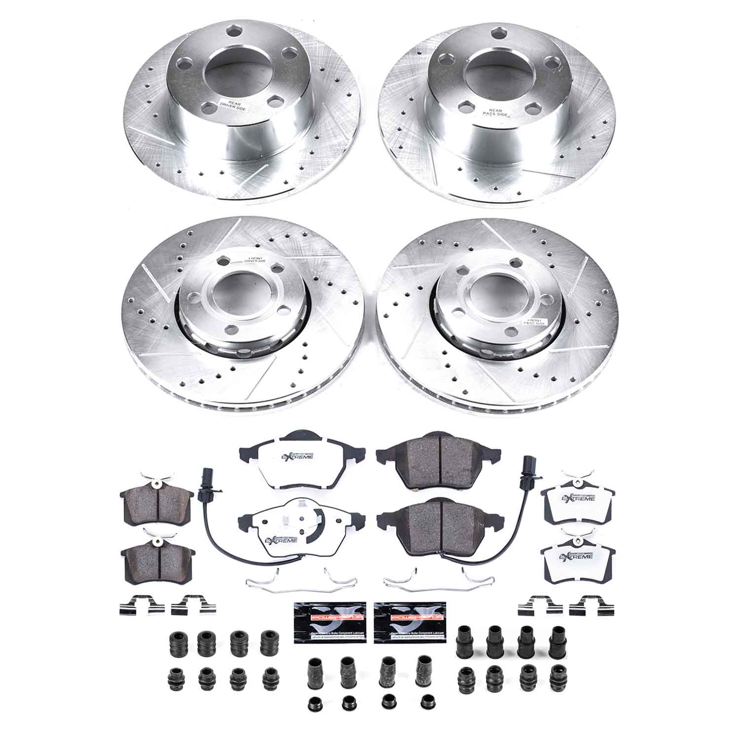 Z26 Street Performance Ceramic Brake Pad and Drilled & Slotted Rotor Kit