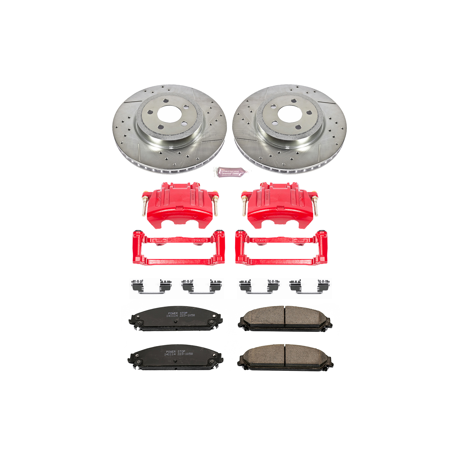 Z23 Daily Driver Carbon-Fiber Ceramic Pads Drilled & Slotted Rotor & Caliper Kit