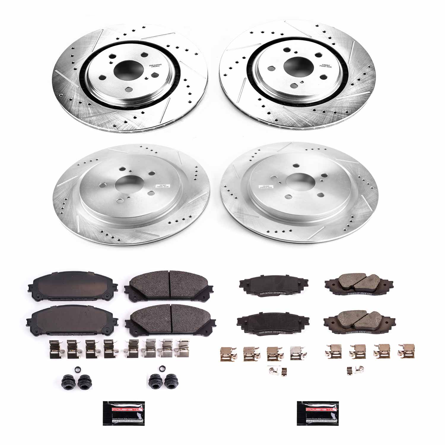 Z23 Daily Driver Carbon-Fiber Ceramic Brake Pad and Drilled & Slotted Rotor Kit