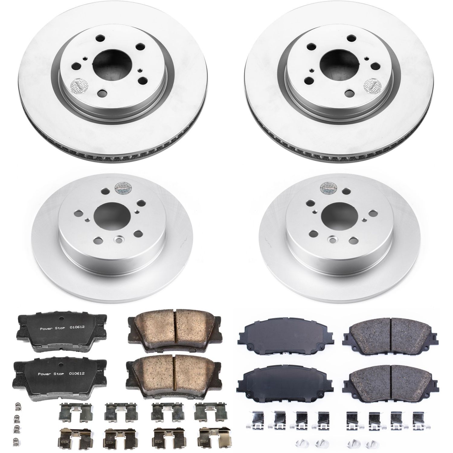 Evolution Coated Rotor And Low-Dust Ceramic Brake Pad Kit