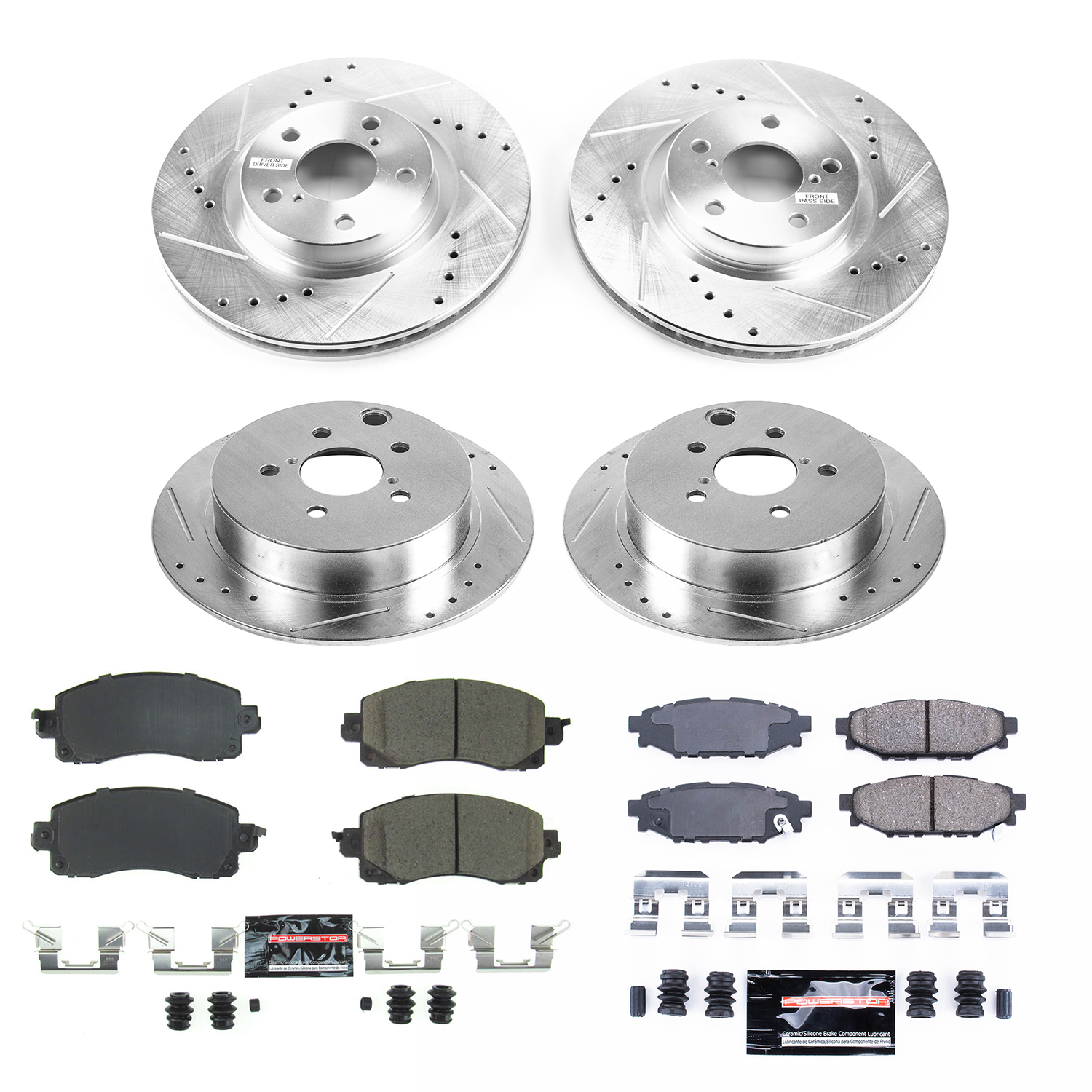 Z23 Daily Driver Carbon-Fiber Ceramic Brake Pad and Drilled & Slotted Rotor Kit
