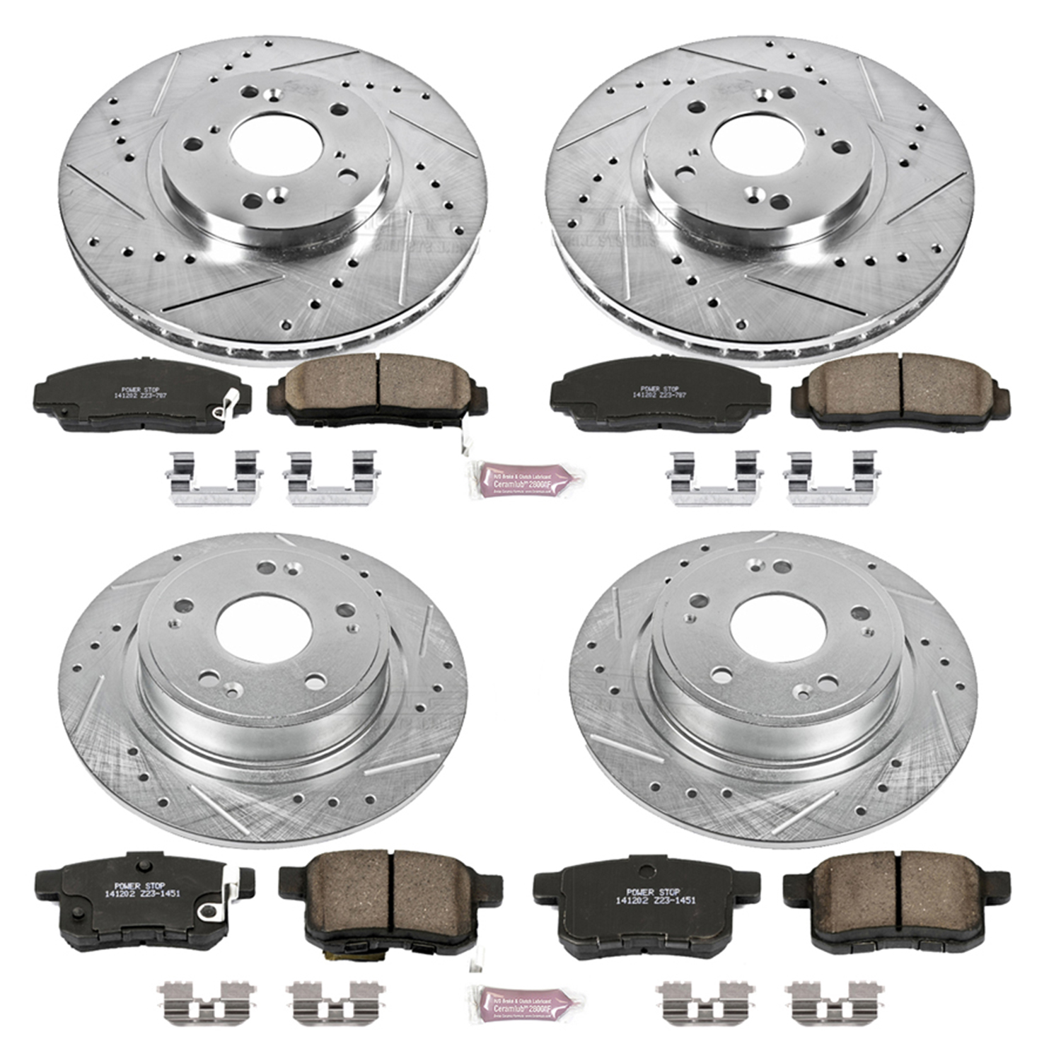Z23 Daily Driver Carbon-Fiber Ceramic Brake Pad and Drilled & Slotted Rotor Kit