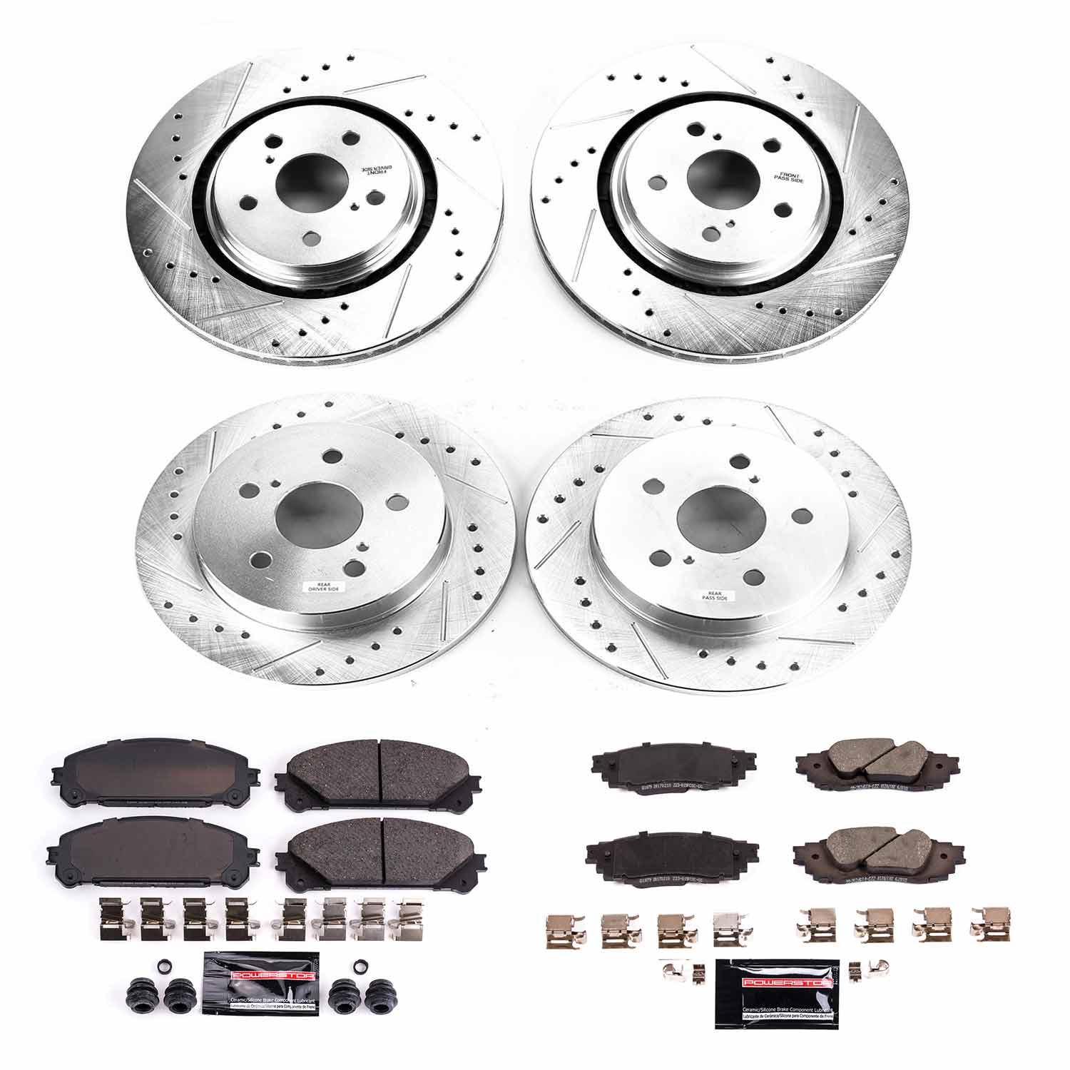 Z23 Daily Driver Carbon-Fiber Ceramic Brake Pad and Drilled & Slotted Rotor Kit