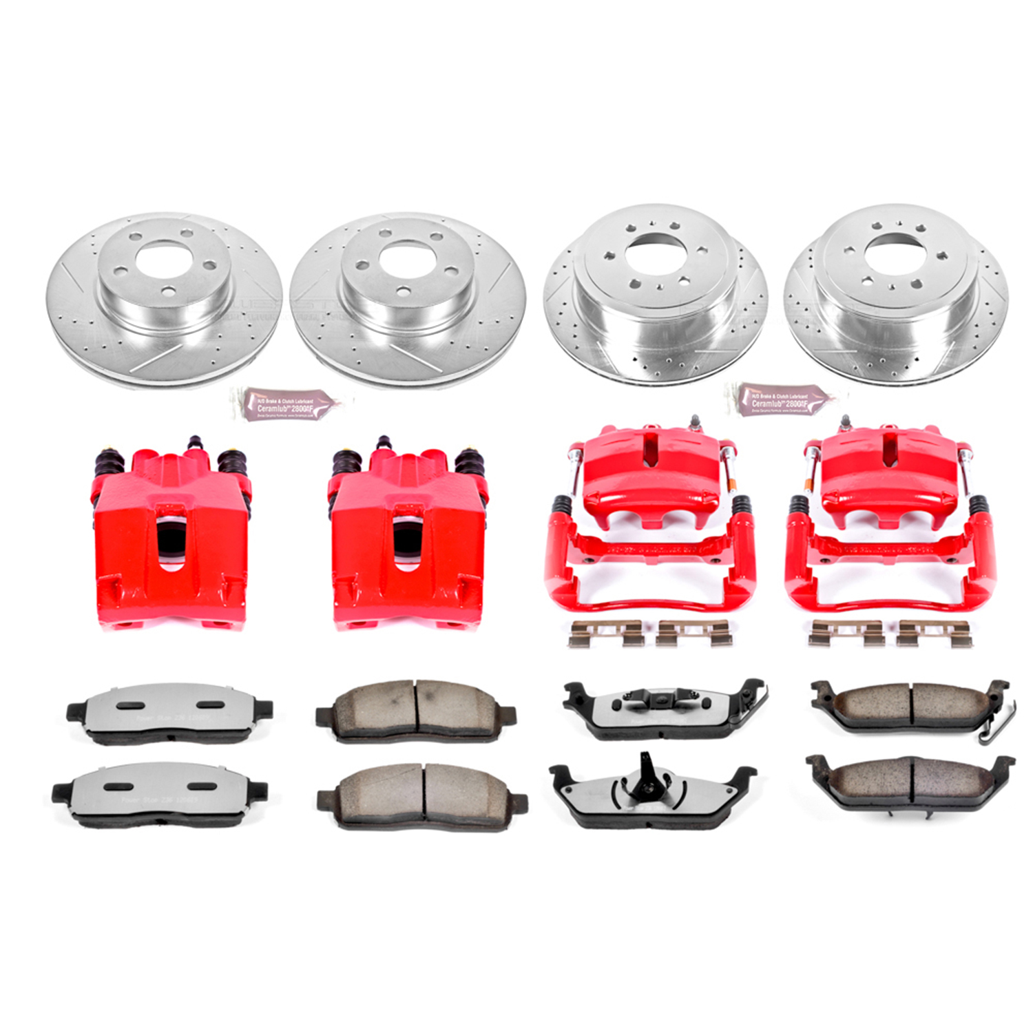 Z36 Truck and SUV Ceramic Brake Pad, Drilled & Slotted Rotor, and Caliper Kit