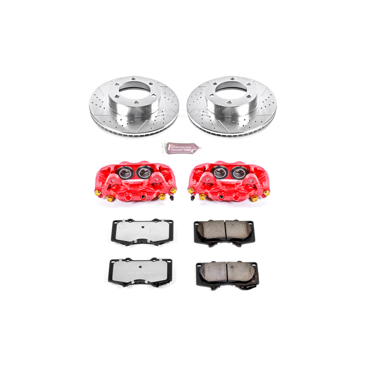 Z36 Truck and SUV Ceramic Brake Pad, Drilled & Slotted Rotor, and Caliper Kit