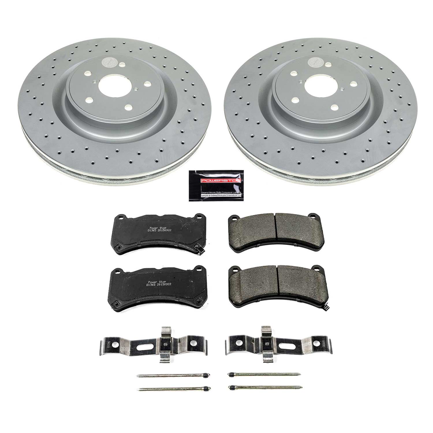 Evolution Coated Rotor And Low-Dust Ceramic Brake Pad Kit