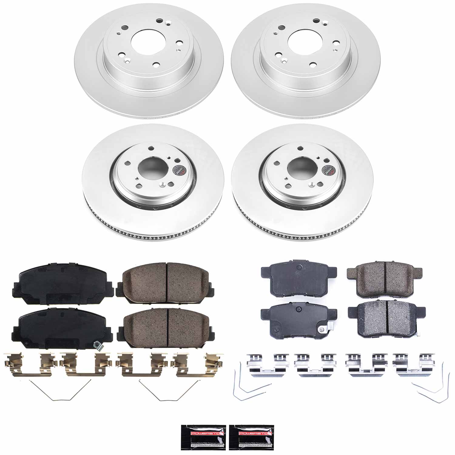 Evolution Coated Rotor And Low-Dust Ceramic Brake Pad Kit