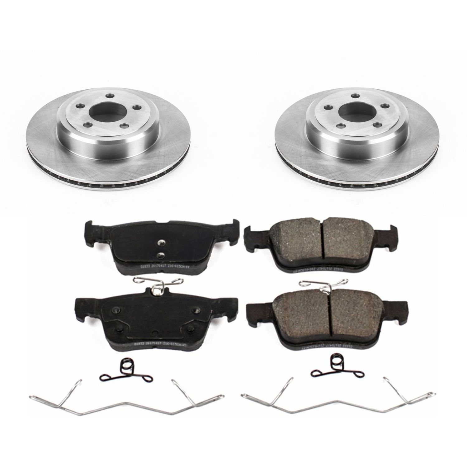 Oe Stock Replacement Low-Dust Ceramic Brake Pad And Rotor Kit