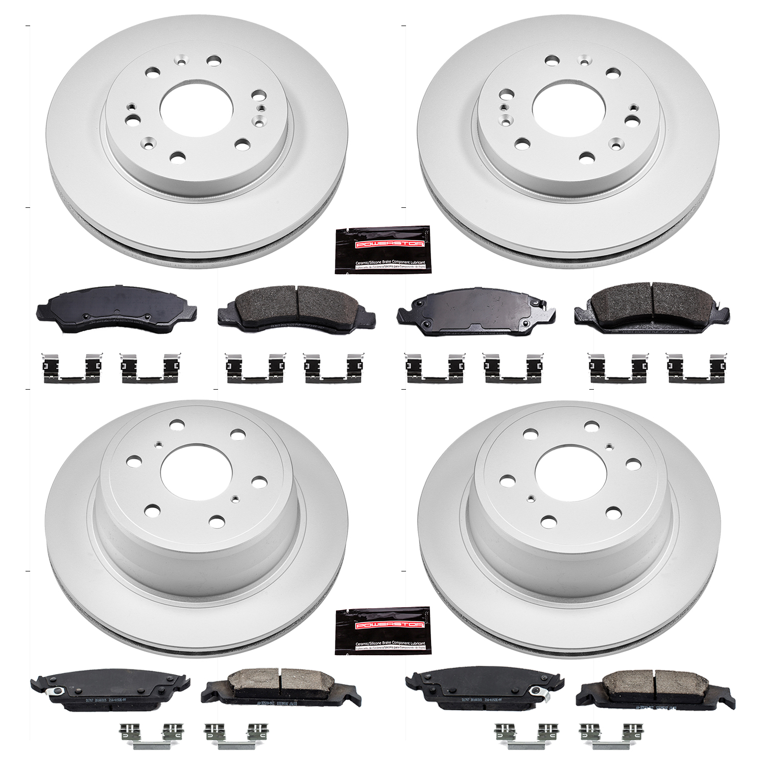 Evolution Coated Rotor And Low-Dust Ceramic Brake Pad Kit