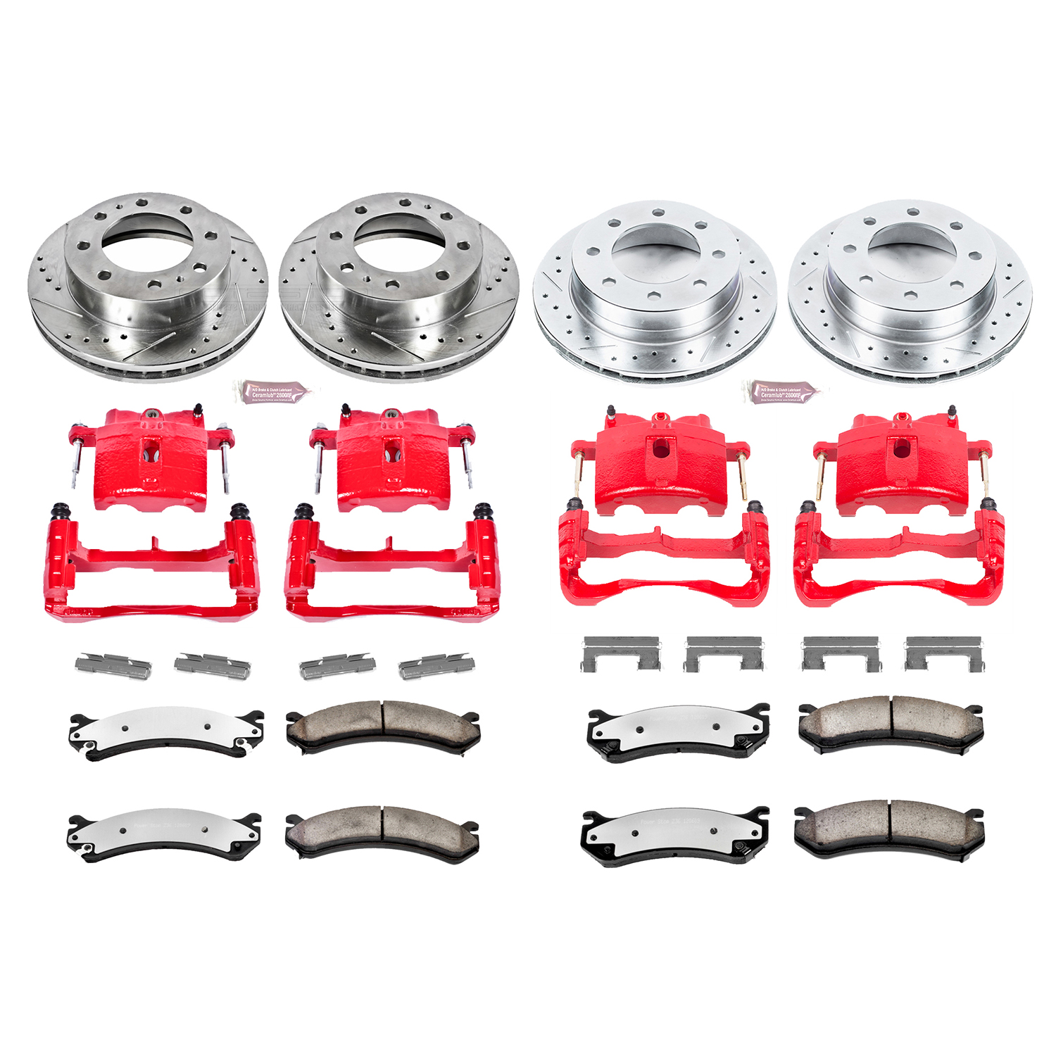 Z36 Truck and SUV Ceramic Brake Pad, Drilled & Slotted Rotor, and Caliper Kit