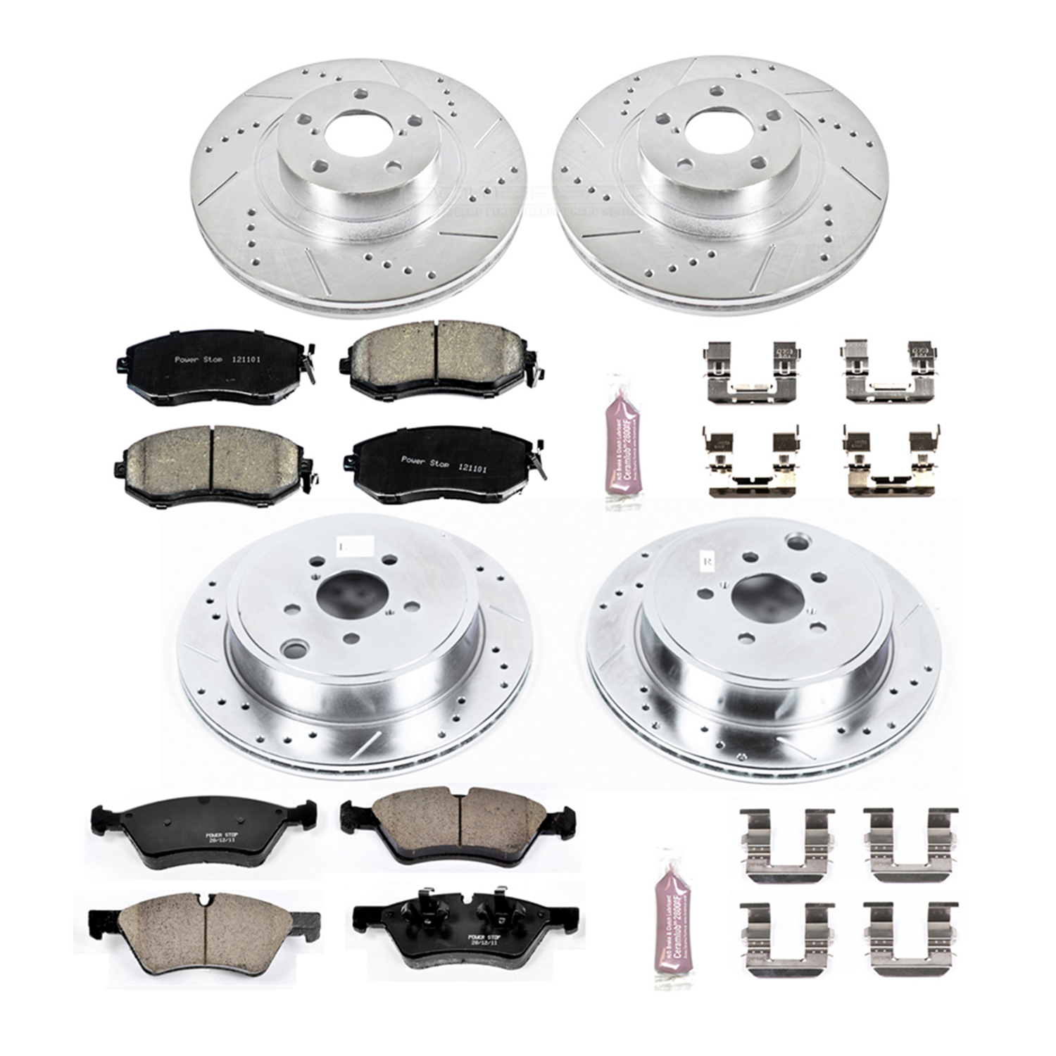 Z23 Daily Driver Carbon-Fiber Ceramic Brake Pad and Drilled & Slotted Rotor Kit
