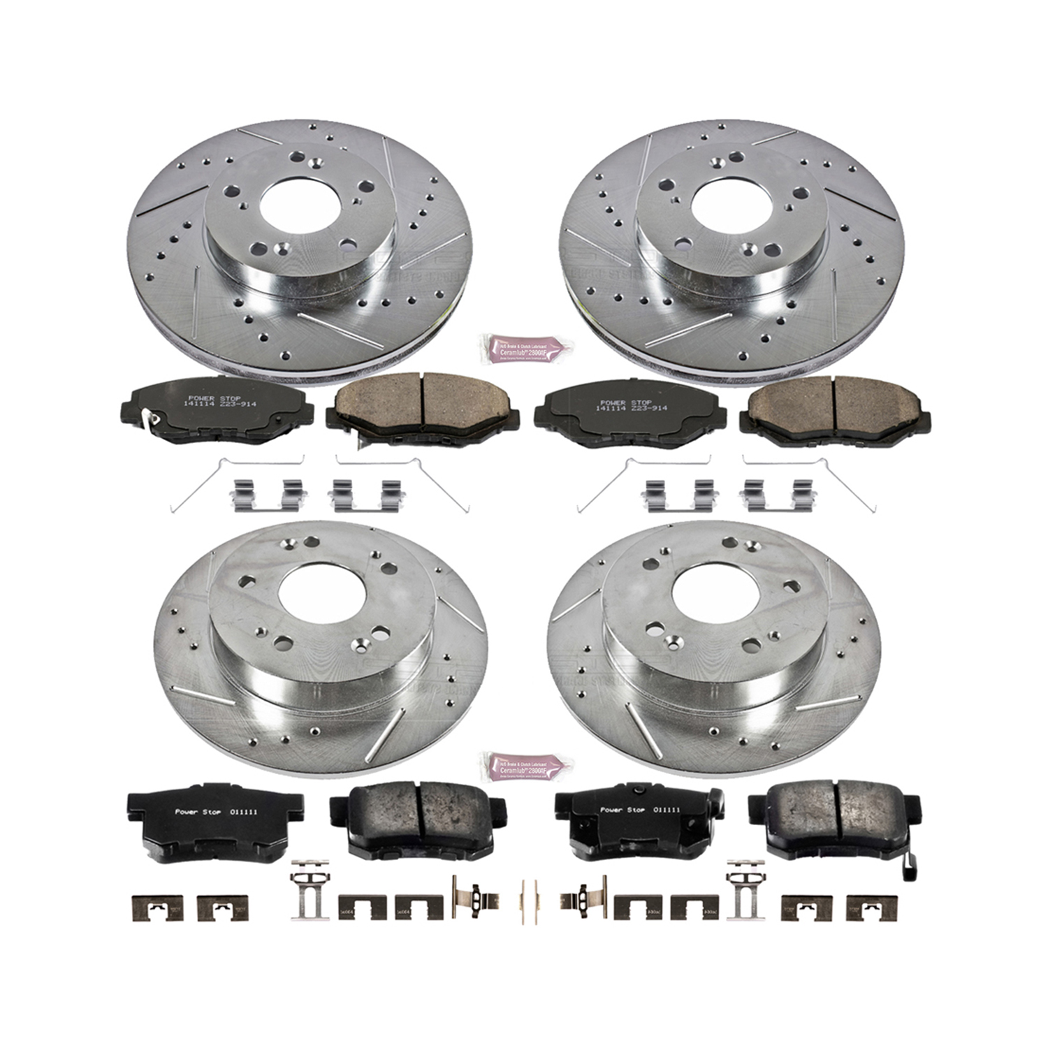 Z23 Daily Driver Carbon-Fiber Ceramic Brake Pad and Drilled & Slotted Rotor Kit
