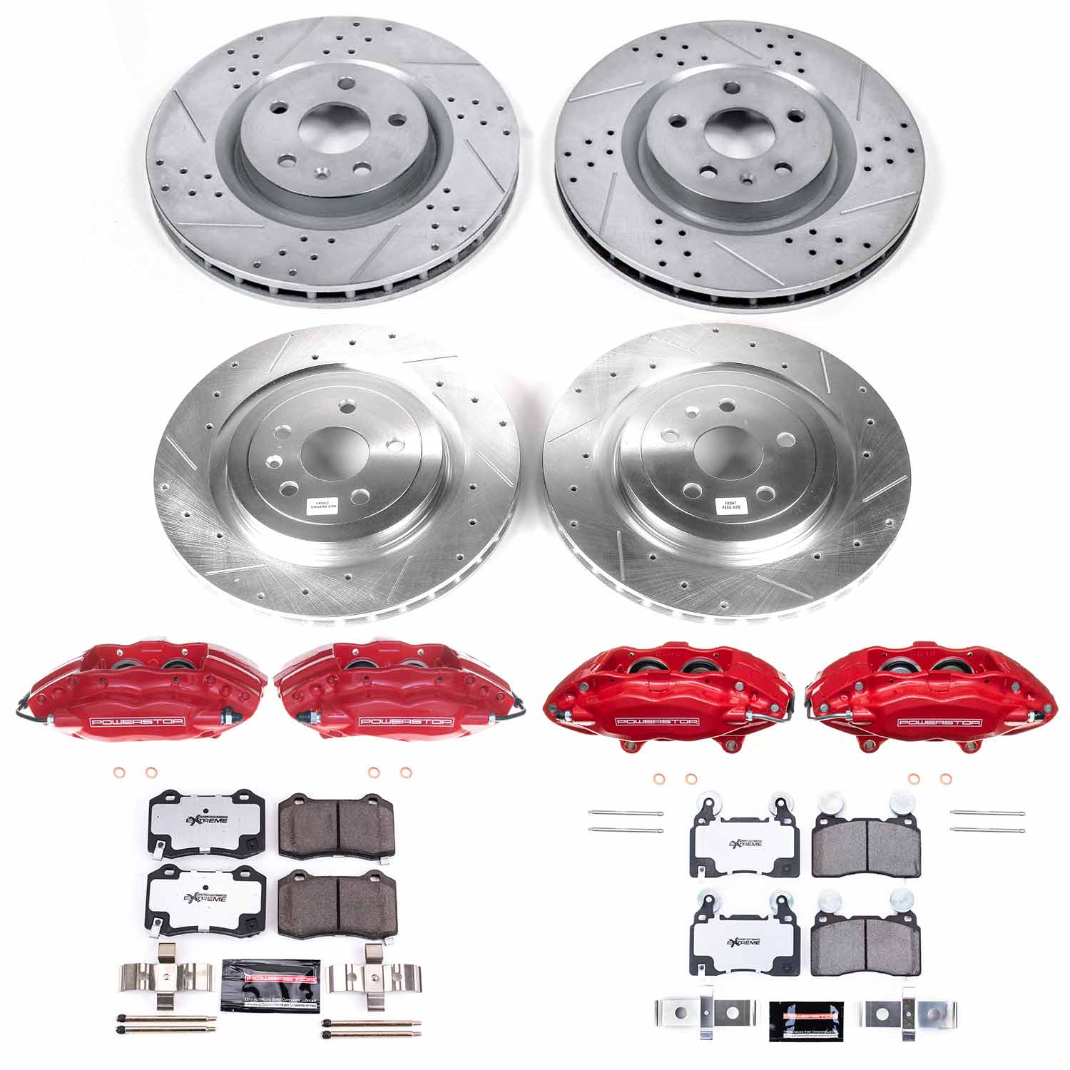 Z26 Street Performance Ceramic Brake Pad, Drilled Slotted Rotor, and Caliper Kit