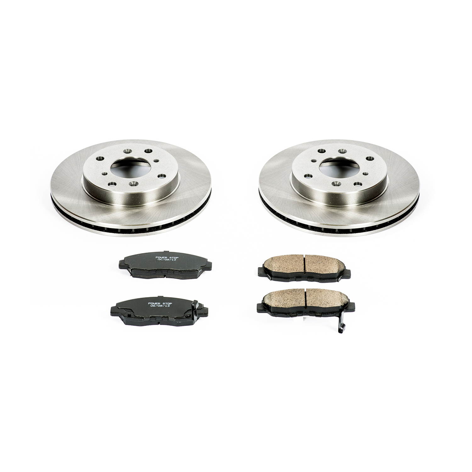 Oe Stock Replacement Low-Dust Ceramic Brake Pad And Rotor Kit